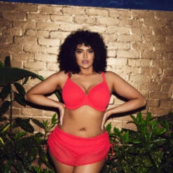 Haut De Maillot De Bain Plongeant Sans Armature Elomi Bain BAZARUTO Rouge