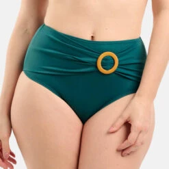 Bas De Bain Taille Haute - Vert Sans Complexe Bain Elevated Basics