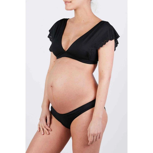 Bikini Maternité Coques Fixes - Noir Cache Cœur Maillot De Bain BLOOM BLOOM – Image 2
