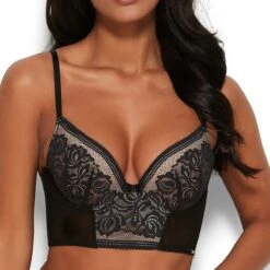 Bralette Décolleté Plongeant Armatures Gossard ENCORE Black Nude Encore