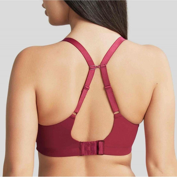 Bralette Sans Armatures à Dentelle Ajourée - Rouge Cleo By Panache Alexis – Image 4