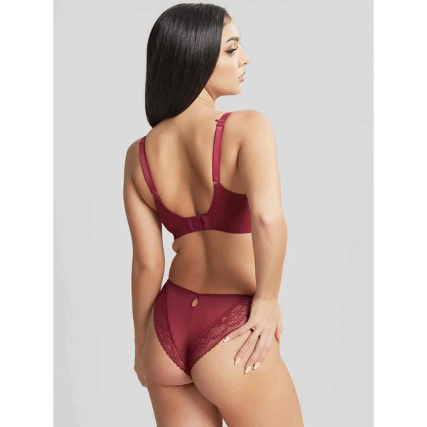 Bralette Sans Armatures à Dentelle Ajourée - Rouge Cleo By Panache Alexis – Image 6