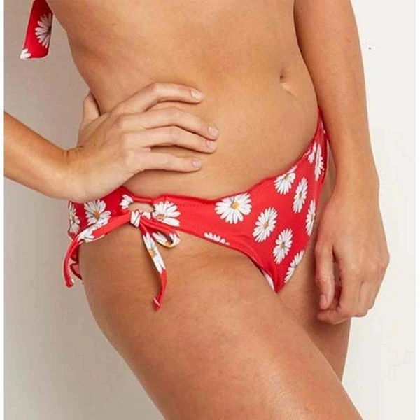 Culotte De Bain Classique Brigitte Bardot Floral Rouge FLORAL – Image 2
