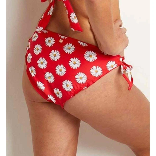 Culotte De Bain Classique Brigitte Bardot Floral Rouge FLORAL – Image 3