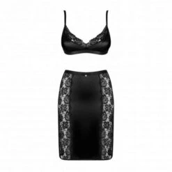 Obsessive Ensemble 2 Pièces - Soutien-gorge Plongeant Et Jupe Blanita