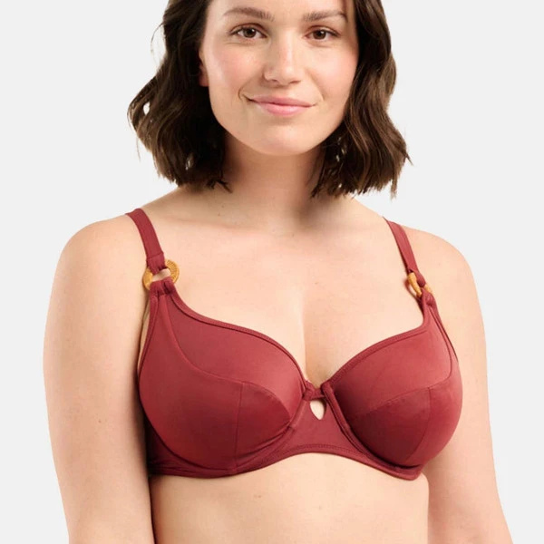 Haut De Maillot De Bain Classique Armatures Sans Complexe Bain Elevated Basics Rouge Elevated Basics