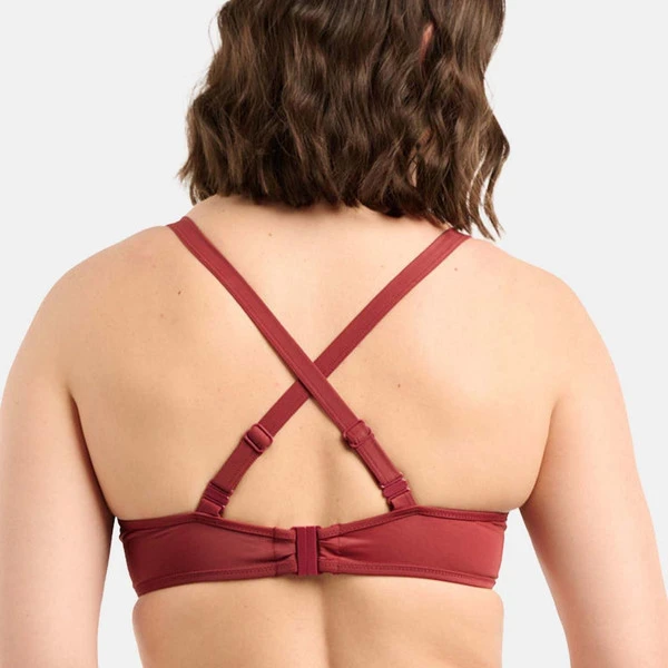 Haut De Maillot De Bain Classique Armatures Sans Complexe Bain Elevated Basics Rouge Elevated Basics – Image 3