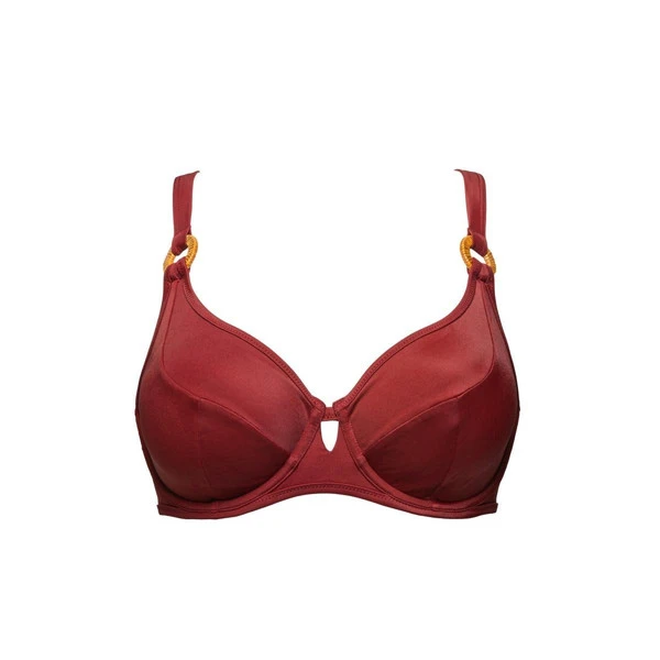 Haut De Maillot De Bain Classique Armatures Sans Complexe Bain Elevated Basics Rouge Elevated Basics – Image 2