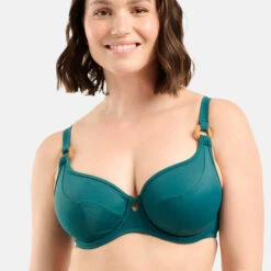 Haut De Maillot De Bain Classique Armatures - Vert Sans Complexe Bain Elevated Basics
