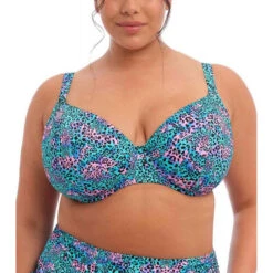 Haut De Maillot De Bain Plongeant Armatures - Bleu Elomi Bain Electric Savannah ELECTRIC SAVANNAH