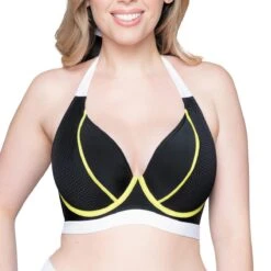 Haut De Maillot De Bain Tour De Cou Curvy Kate GRAPHIC BEACH Monochrome Graphic Beach
