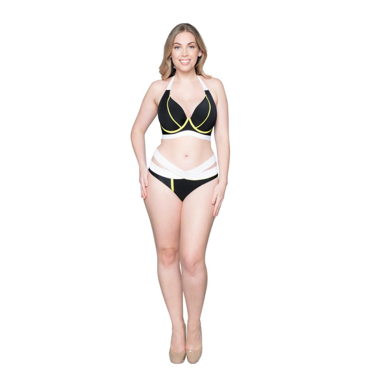 Haut De Maillot De Bain Tour De Cou Curvy Kate GRAPHIC BEACH Monochrome Graphic Beach – Image 3