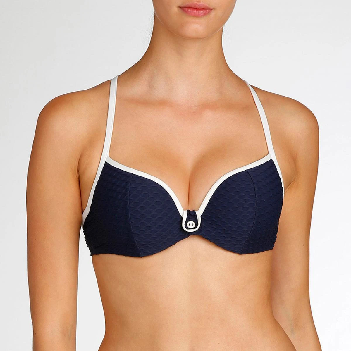 Haut De Maillot Forme Coeur Rembourré Marie-Jo BRIGITTE Blue Noir – Image 10