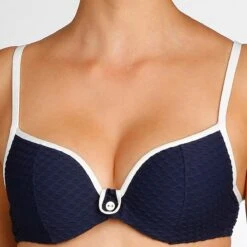 Haut De Maillot Forme Coeur Rembourré Marie-Jo BRIGITTE Blue Noir