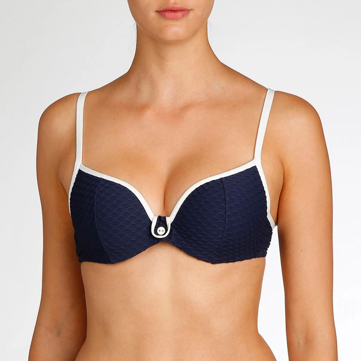 Haut De Maillot Forme Coeur Rembourré Marie-Jo BRIGITTE Blue Noir – Image 9
