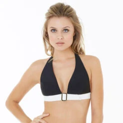 Haut De Maillot Triangle Noir/ivoire Plage BRIGITTE BARDOT-noir