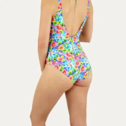 Maillot De Bain 1 Pièce Coupe Sous Poitrine - Bleu Jeanine Robin MADDALENA