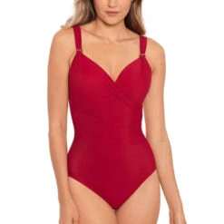 Maillot De Bain 1 Pièce Bonnets Mousse Armatures Rouge Miraclesuit Razzle Dazzle RAZZLE DAZZLE
