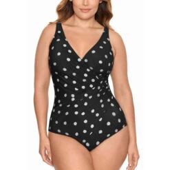 Miraclesuit Maillot De Bain 1 Pièce Plongeant Bonnet E-G DD CUP PRINTS