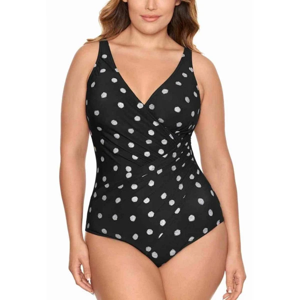 Miraclesuit Maillot De Bain 1 Pièce Plongeant Bonnet E-G DD CUP PRINTS