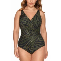 Maillot De Bain 1 Pièce Plongeant - Vert Miraclesuit WOMEN'S PRINTS WOMEN'S PRINTS