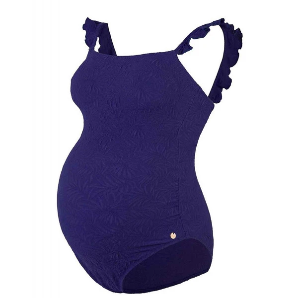 Maillot De Bain De Grossesse 1 Pièce à Coques Fixes Violet Cache-Cœur Maillot De Bain Maldives MALDIVES – Image 2