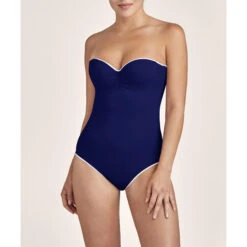 Maillot De Bain Une Pièce Armatures Aubade Maillots LA BAIE DES VAGUES Bleu LA BAIE DES VAGUES