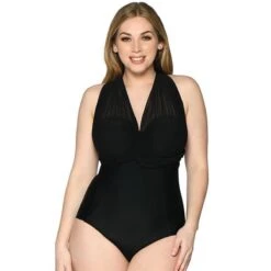 Maillot De Bain Une Pièce Bandeau Curvy Kate Maillot WRAPSODY Noir Wrapsody
