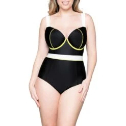 Maillot De Bain Une Pièce Curvy Kate GRAPHIC BEACH Monochrome Graphic Beach