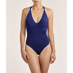 Maillot De Bain Une Pièce Sans Armatures Aubade Maillots LA BAIE DES VAGUES Bleu LA BAIE DES VAGUES