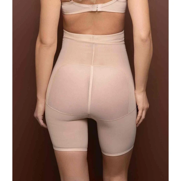 Panty Taille Haute Gainant Beige Bye Bra Powermesh Shapewear POWERMESH SHAPEWEAR – Image 3