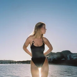 Une Pièce Dos-nu - Noire Pool Day Noir Jacquard