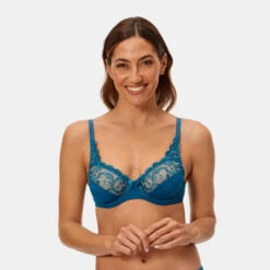 Soutien Gorge Avec Armatures - Bleu Playtex ESSENTIAL ESSENTIAL ELEGANCE BRODERIE