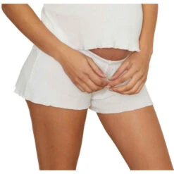 Cache Coeur Short De Grossesse Taille Basse - Cache Cœur Lingerie - Blanc TROUSSEAU