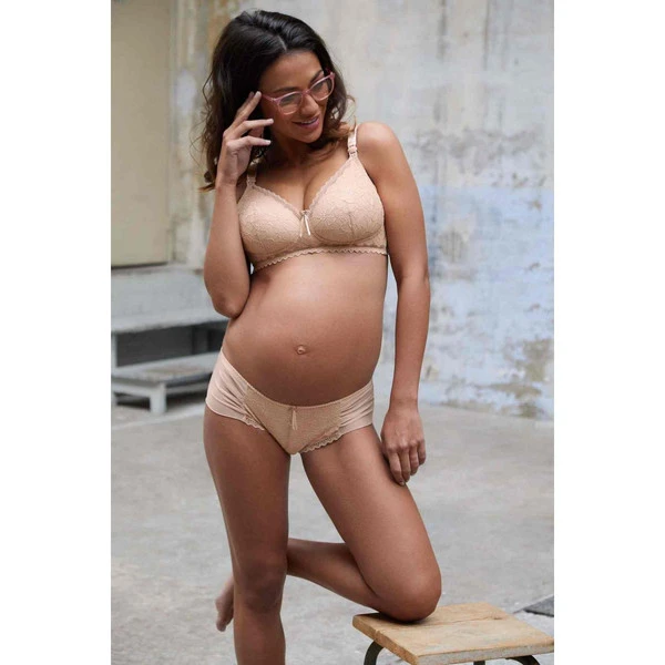 Cache Coeur Shorty De Grossesse - Cache Cœur Lingerie Nude IRIS – Image 6