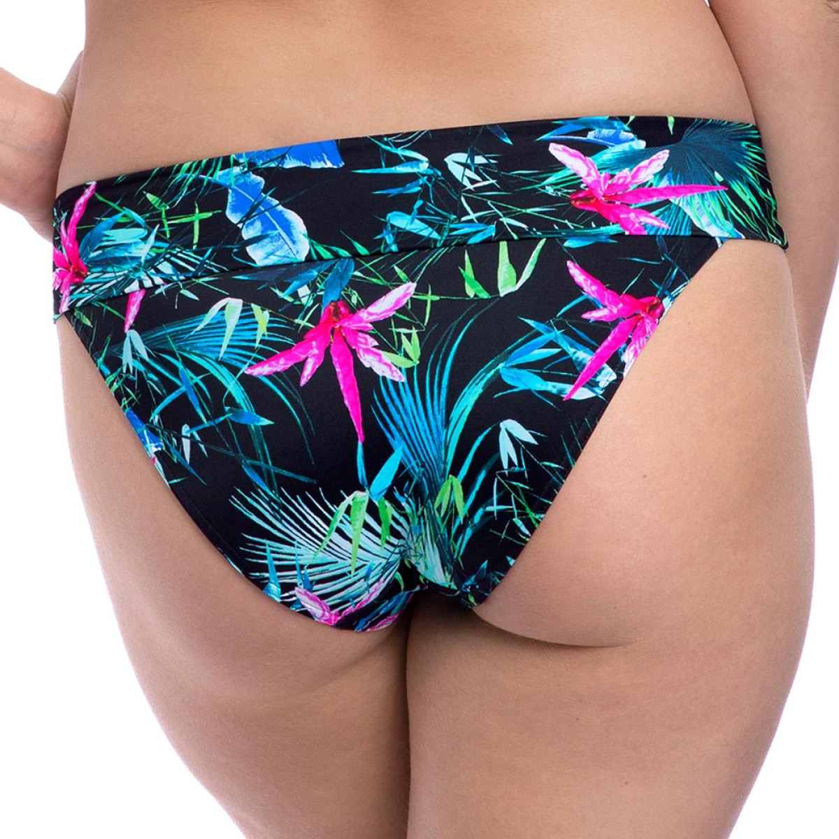 Culotte De Bikini Taille Ajustable Freya Maillots JUNGLE FLOWER Black Tropical Jungle Flower – Image 4