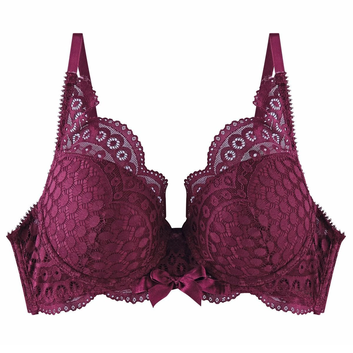Soutien-gorge Ampliforme Coque Moulée Bordeaux Valentine POMM'POIRE – Image 2