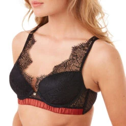 Soutien-gorge Ampliforme Coque Moulée Noir/cuivre Impertinente CAMILLE CERF & POMM'POIRE