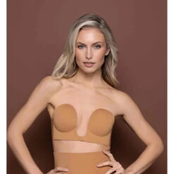 Soutien-gorge Bandeau Adhésif Dos Nu Et Décolleté Plongeant - Marron Bye Bra ADHESIVE BRAS