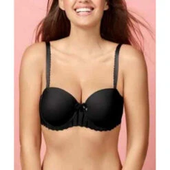 Soutien-gorge Bandeau Armatures Avec Bretelles Amovibles Noir Bestform Stockholm