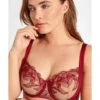 Soutien-gorge Corbeille Armatures Aubade FLEUR DE TATTOO Rouge FLEUR DE TATTOO
