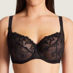 Soutien-gorge Emboitant Armatures Aubade AU BAL DE FLORE Noir Au Bal De Flore
