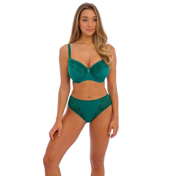 Soutien-gorge Emboîtant Armatures En Maille Transparente Brodée De Motif Floral - Vert Fantasie Illusion – Image 4