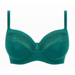 Soutien-gorge Emboîtant Armatures En Maille Transparente Brodée De Motif Floral - Vert Fantasie Illusion