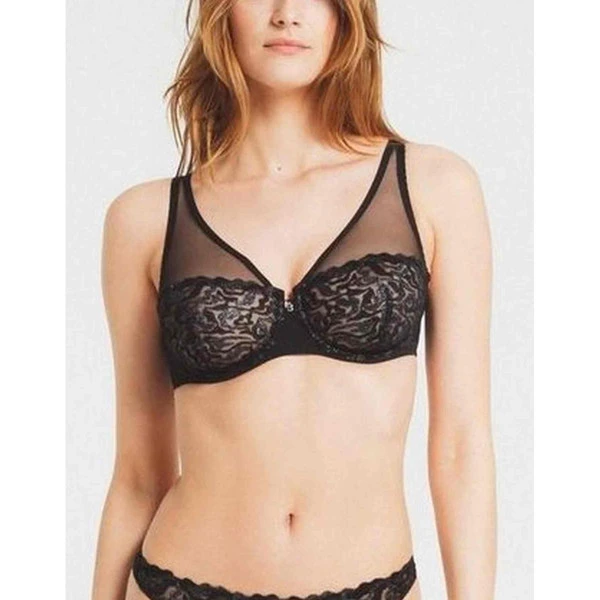 Soutien-gorge Foulard Armatures Semi-transparent - Noir Louisa Bracq Electric Waves