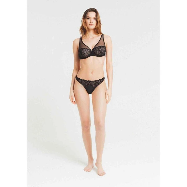 Soutien-gorge Foulard Armatures Semi-transparent - Noir Louisa Bracq Electric Waves – Image 4