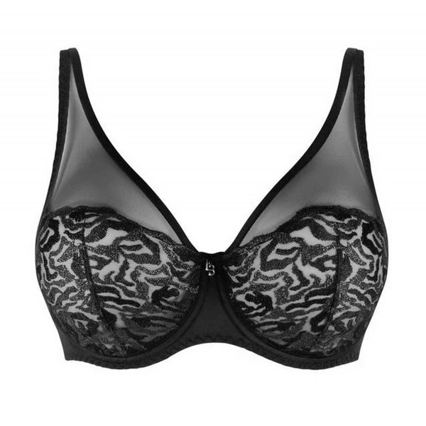Soutien-gorge Foulard Armatures Semi-transparent - Noir Louisa Bracq Electric Waves – Image 2