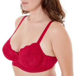 Soutien-gorge Grand Maintien C, D Et E Rouge Saga POMM'POIRE-rouge