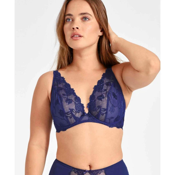 Soutien-gorge Plongeant Armatures Aubade SOFTESSENCE Bleu SOFTESSENCE