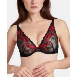 Soutien-gorge Plongeant Armatures Rouge Aubade A FLEUR DE TOI